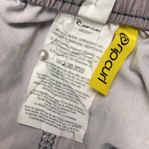 RIP CURL Gray/White/Orange Activewear Shorts Size: XS - Picture 16 of 17